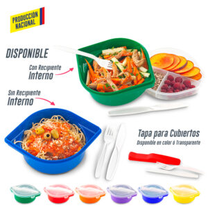 Portacomidas con Cubiertos Jakarta - Produccion Nacional