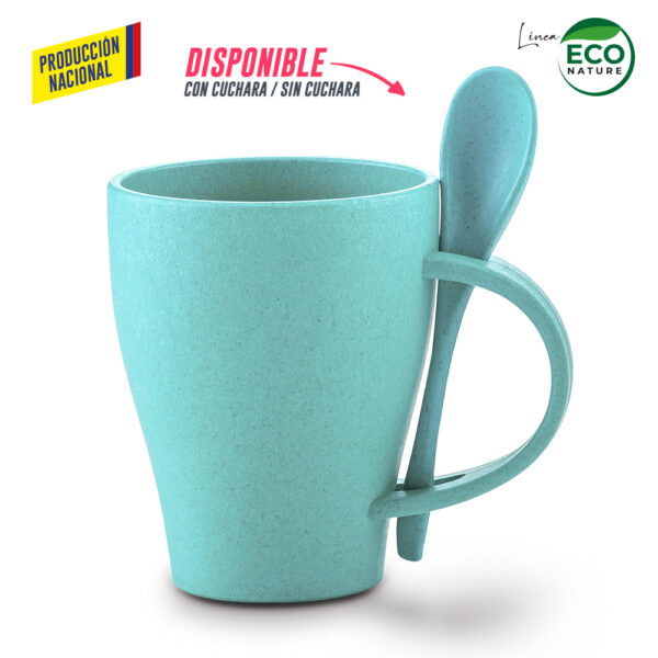 Mug Plástico con Cuchara Tiffany 350ml - Producción Nacional - Image 3