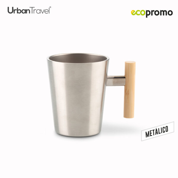 Mug Metálico Torval Urban Travel 400ml NUEVO - Image 3