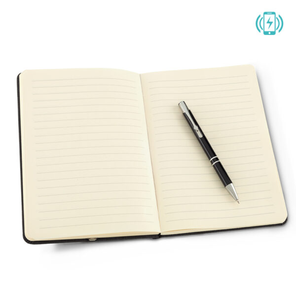 Cargador Inalámbrico con Libreta y Bolígrafo - Image 4