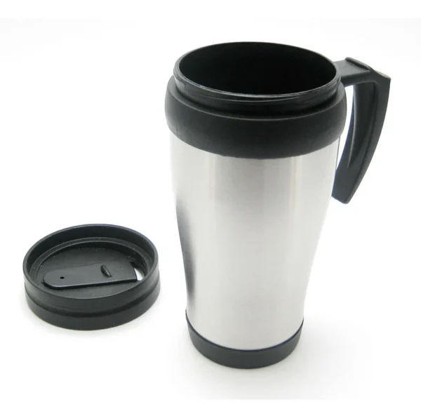 Vaso Viajero Metálico 14oz Plata - Image 4